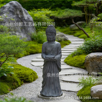 Chinese Style Buddha Statue Candle Holder Decorative Figure for Temple, Tea House, Garden