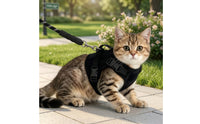 Cat Harness with Leash Adjustable Cat Harness and Leash Set Breathable Padded for Cats, Outdoor Walks, Travel