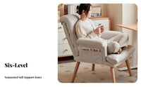 Comfortable Highspine Lazy Sofa Fullphysique reinforcement Lounge Chair Deep Seat Indoor Seating Er& movenomic Design for Adults, Students, Comfort Lovers, Balcony, Apartment, Living Room, book corner