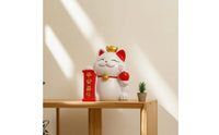 Auspicious Cat Cute Welcoming-Neko Decorative Welcoming Cat Statue for Entryway, Display Shelf, Office