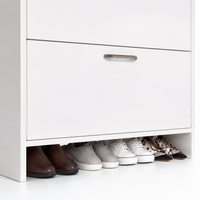 Wooden Shoe Box, Entryway Storage, Slim Type, Shoe Cabinet, With Adjustable Shelves, Fits 12-42 Pairs, Natural Light Wood, Shoe Cabinet