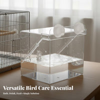 Enclosed Parrot Shower Water-Containment Clear Parrot Bath House No-Leakage Design Enclosed Bird Bathing Enclosure