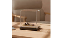 Diorama Base with Acrylic Cover Realistic Model Display Case with Terrain Transparent Miniature Scene Display for Home Decor