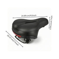 Bike Saddle with Spring Shock Absorbing Padded Bike Seat Bike Seat with Reflector Soft Wear-Resistant for Commuters