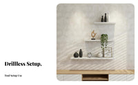 drillno-cost Installation Single Board Rack Easy to Install surface-mounted Picture shelf Decorative surface storage-spaceSaving for Decor lovers, homeowners, Living Room, Bedroom, Hallway, Entryway
