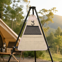 Drying Stand, Foldable Hanging Rack, for Camping, with Storage Bag, 6 Hooks