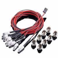 RC Car Headlight Taillight Kit Universal Fit Model Car Lighting Set Easy Installation for Night Driving