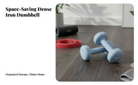 2 Pieces Fixed-Weight Dumbbell Pair firm-solid center Construction for Home Gym, Adults
