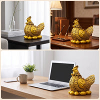 Cockerel Figurine Brass Cockerel Ornament Charming Sculpture for Home Decor