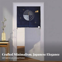 Noren Curtain tranquil design Split Panel Noren Plant-Dyed for Living Room, Homeowners