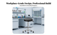 Adjustable Height Anti-Static Workstation Stool Easy to Clean Commercial Furniture 360-Degree Swivel Rolling Chair Stable Base for Factory Workers, Professionals, Workstation Oratory, Cleanroom, Workshop, Hospital