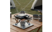 Folding Sandwich Grill Lightweight Camping Sandwich Grill Pan Multi-Functional Portable Toastie Press for Campers, Hikers, Picnic, Travel, Backpacking