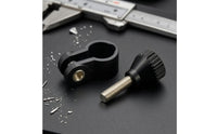 Cylindrical Opening Black Metal Flashlight Clamp Removable Threaded Flashlight Clip Sturdy Lighting Accessory Rust-Resistant