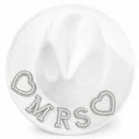Felt Hat with Rhinestones Rhinestone Headwear Glamorous for Brides, Bridal Party