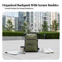 Double Shoulder Straps Waterproof Backpack Long-Lasting Waterproof Backpack Sack Large Capacity for Swimmers, Beachgoers, Swimming, Beach