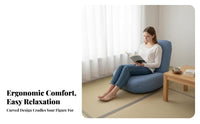 Japanese design Adjustable Padded Floor Lounger Foldable Adjustable supportrest Lounger Space Saving floor mat Seat Multi-Functional for Students, Adults, gaming enthusiasts, Bay alcove, Bedroom, Dorm Room, Meditation