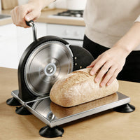 Hand Crank Bread Slicer Stainless Steel Manual Bread Slicer Suction Cup Feet Kitchen Tool