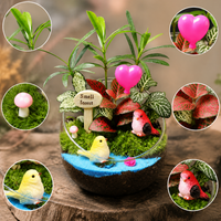 10cm Desktop Moss Mini Landscape Small Potted Live Plant Kindergarten Cut Eco Bottle DIY Kit