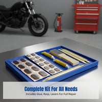 Bike Tool Set, Inner Tube Patch Kit, Trail Bike, Motorcycle, E-Bike, Glue, Abrasive Tool, Lever, Random Assortment