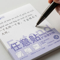 Transparent Sticky Notes with Grid Pattern for Note Taking and Studying Memo Pads for Students and Textbook Annotations, 40 Sheets