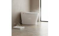 Foam Barrier Tankless Smart Toilet Heated Seat Tankless Intelligent Toilet Soft Close Lid Integrated Smart Commode Night Light for Elderly