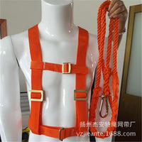 Red Double-Back Half-Body Fall Protection Safety Harness for High-Altitude Work
