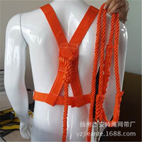 Red Double-Back Half-Body Fall Protection Safety Harness for High-Altitude Work