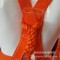 Red Double-Back Half-Body Fall Protection Safety Harness for High-Altitude Work