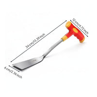 Rust Resistant Stainless Steel Weed Puller Multi-Functional Garden Digging Tool Heavy Duty Long Handle Weeder Single-Piece Design for Gardeners, Lawn, Yard