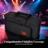 Wear-Resistant Portable Speaker Carrying Bag Velvet Lined Portable Amplifier Carrying Bag Detachable Shoulder Strap Padded Speaker Carrier Front Zippered Pocket