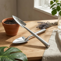 Stainless Metal Tool Trowel Rust-Resistant Planting Single-Piece Design Compact Trowel for Potted Plants, Vegetable Plot