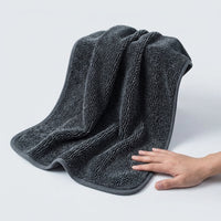 Microfibre Cloth Double-Sided Car Drying Towel, Microfiber Cloths for Detailing, 40cm Gray Spiral Weave 2-Layer Multi-Purpose Cleaning Towel