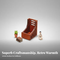 Scene Prop 1/12 Scale Bookshelf Realistic Feature Miniature Bookshelf Feature Ed Craftsmanship for Doll Collectors, Adults, Roombox