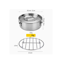 Stainless Steel Steamer Basket Compact Steamer Pot with Lid Versatile Cookware Long-Lasting for Kitchen