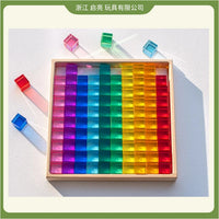Gem Building Blocks for Kindergarten Early Education Open-Ended Creative Stacking Toy Translucent Acrylic Light and Shadow Blocks