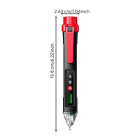 Transparent Sensor Tip Non-Non-Touch Voltage Tester Slim Non-Non-Touch Voltage Tester Side Clip Circuit Break-Point Tester Display Window for Electricians, Technicians
