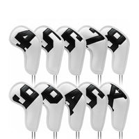 10 Pieces Iron Headcover Set Scratch Protection Numbered Iron Cover Set Easy Identification for Golfers