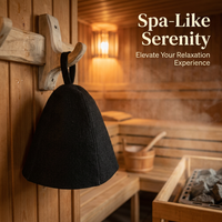 Men Women Steam Bath Wool Cap, Traditional Sauna Steam Room Hat, Dry Headrest Steam Room Essential, Heat Insulating Wool Hat, Water Absorbent Wool Hat