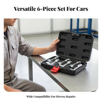 6 Pieces Tight Space Reach Injector Line Socket Set Prevents Rounding Injector Line Wrench Set Heavy Duty for Confined Areas