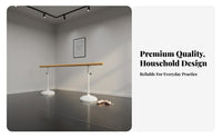 Portable Dance Barre Stable Design Freestanding Dance Barre Non-Slip Base Adjustable Height Dance Bar for Dancers, Beginners, Gym
