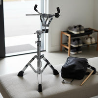Foldable Snare Drum Stand Chrome Plated Practice Pad Stand Non-Slip Feet for Percussionists, Beginners, Studio, Stage Performance