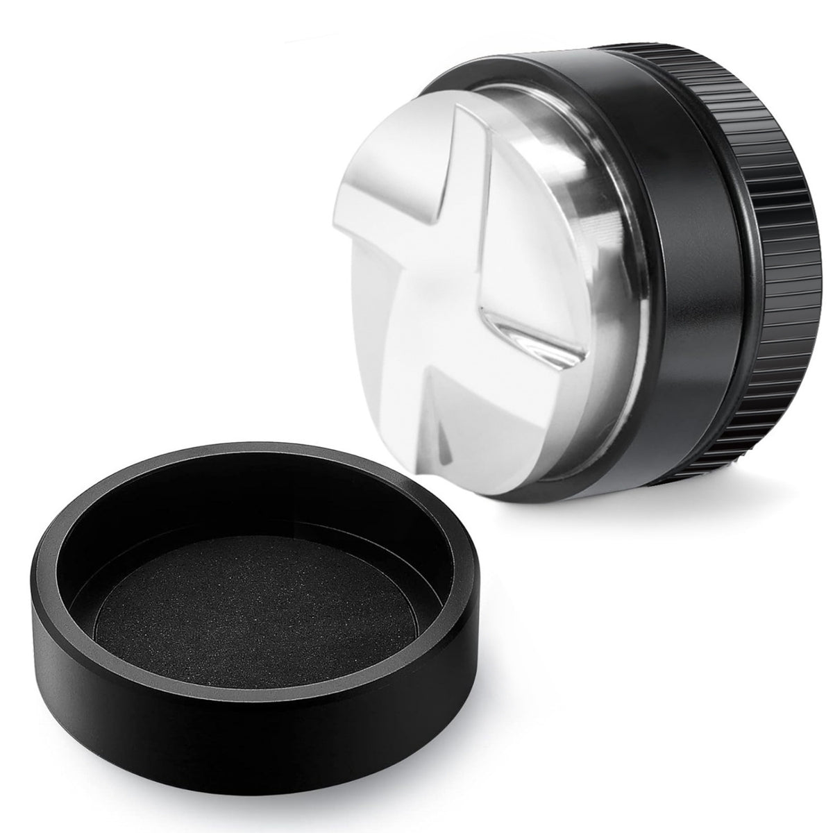 Espresso Coffee Grounds Distributor Stainless Steel Portafilter Distributor Espresso Leveler Anti-Slip for Baristas, Home Bar