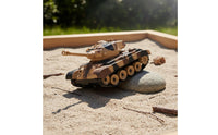 RC Armored Vehicle Toy Slope Climbing Battery-Powered Crawler Armored Vehicle Tracked Vehicle Realistic Design Rotating Turret