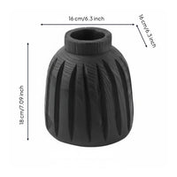 Japanese Aesthetic Vase Retro Wooden Vase Textured Finish Home Decor