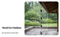 Bird Rain Chain Weather-Resistant Metal Rain Chain with Cups Elegant Design Outdoor Decoration for Garden Enthusiasts, Patio, House Eaves