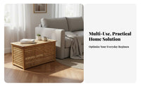 Nordic Design Woven Drum Table Multi-Functional Storage Stool Can Be Used as a Seat Household Furniture Easy to Clean for Guesthouse Owners, Interior Decorators, Apartment Dwellers, Living Room, Bedroom, Entryway, Study