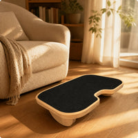 Ergonomic Under-Desk Footrest Raised Wooden Footrest Compact Foot Rest with Non-Slip Surface Portable for Students