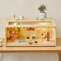 Hamster Cage Wooden Hamster Villa, Luxury Syrian Hamster House, 2-Tier Rectangular Indoor Pet Cage with Top-Opening Access and Exercise Wheel