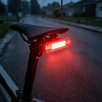 High-Brightness Solar Bike Light with Mounting Strap Bright Bike Tail Light Lightweight Easy to Install for Cyclists, Commuters