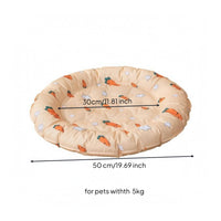 Padded Pet Cooling Mat Round Summer Pet Bed Mat Soft Portable for Warm Weather